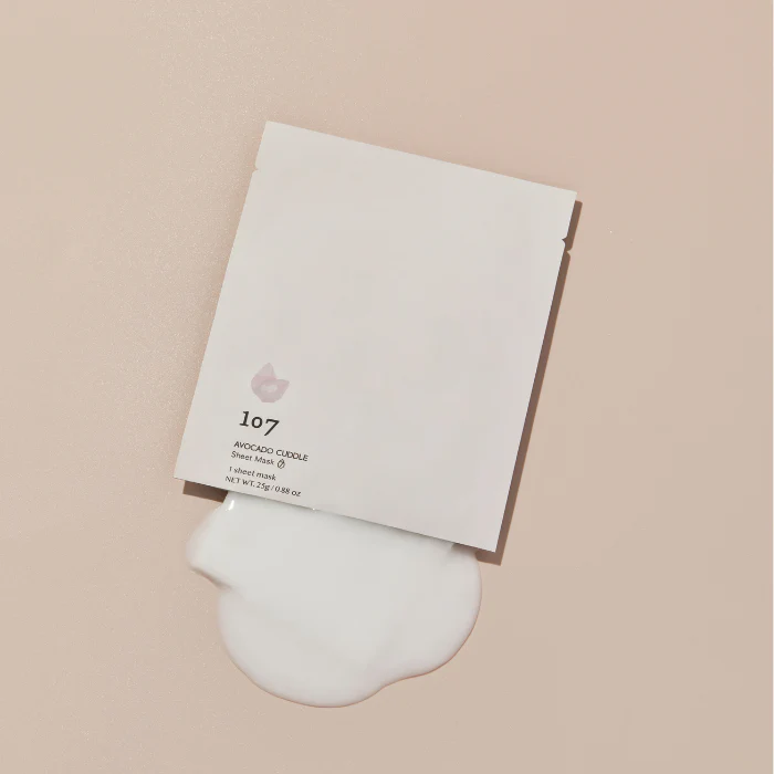 107 AVOCADO CUDDLE Sheet Mask (5 sheets set) 25g*5sheets - Image 4