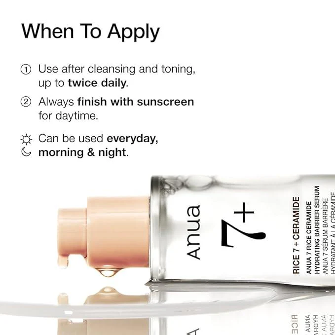 Anua 7 RICE CERAMIDE HYDRATING BARRIER SERUM 50ml - Image 9