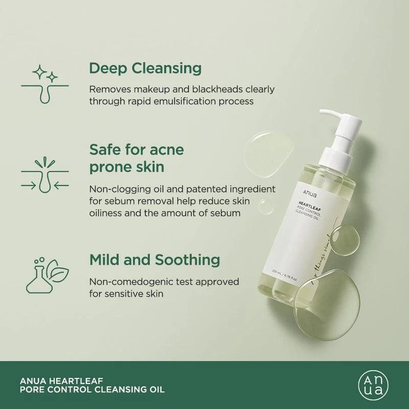 Anua HEARTLEAF PORE CONTROL CLEANSING OIL 200ml - Image 4