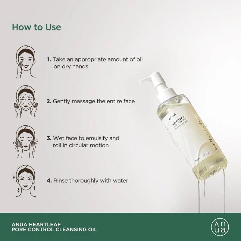Anua HEARTLEAF PORE CONTROL CLEANSING OIL 200ml - Image 6