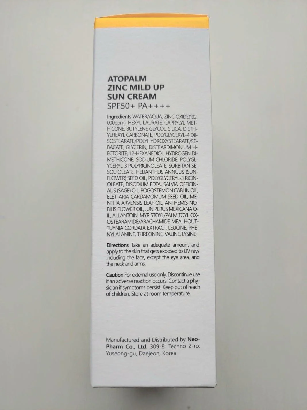 ATOPALM Zinc Mild Up Sun Cream SPF50+ PA++++ 65g - Image 10