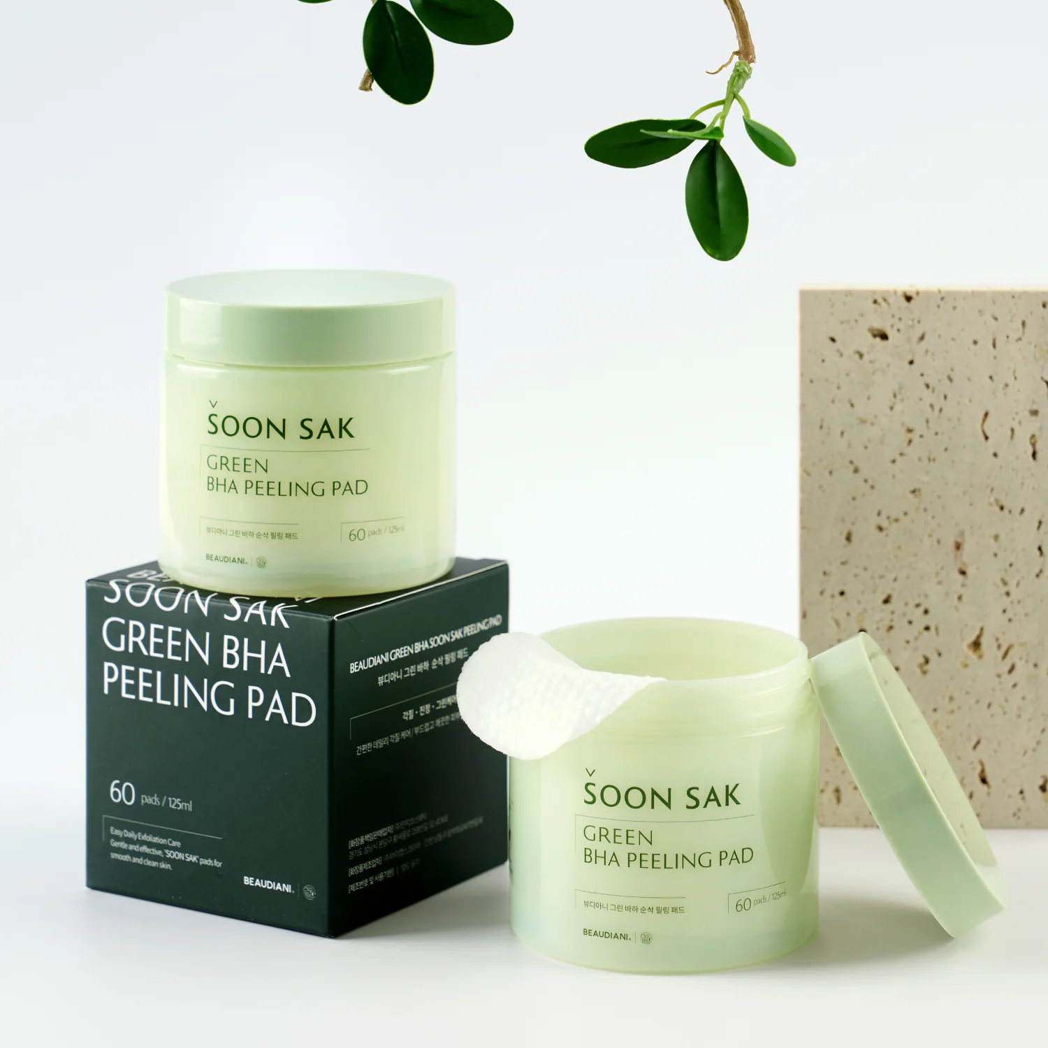 Beaudiani Green BHA Soon Sak Peeling Pad 60ea - Image 8