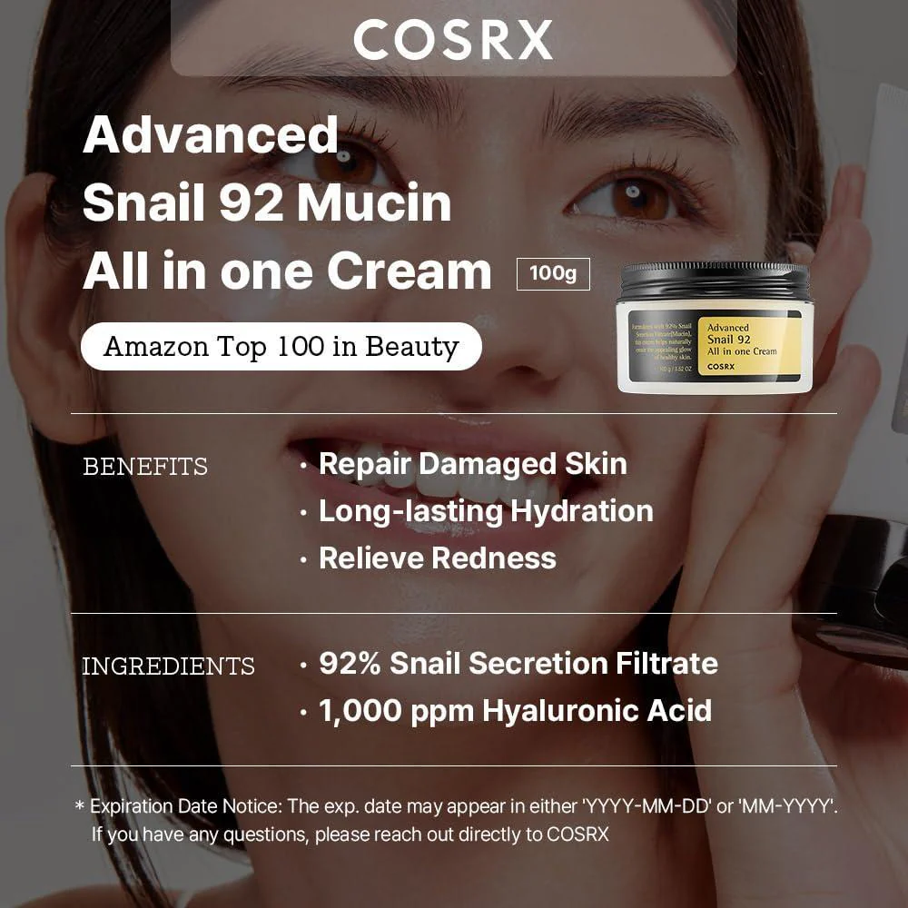 Cosrx Advanced Snail 92 All in one Cream 100ml - Image 9