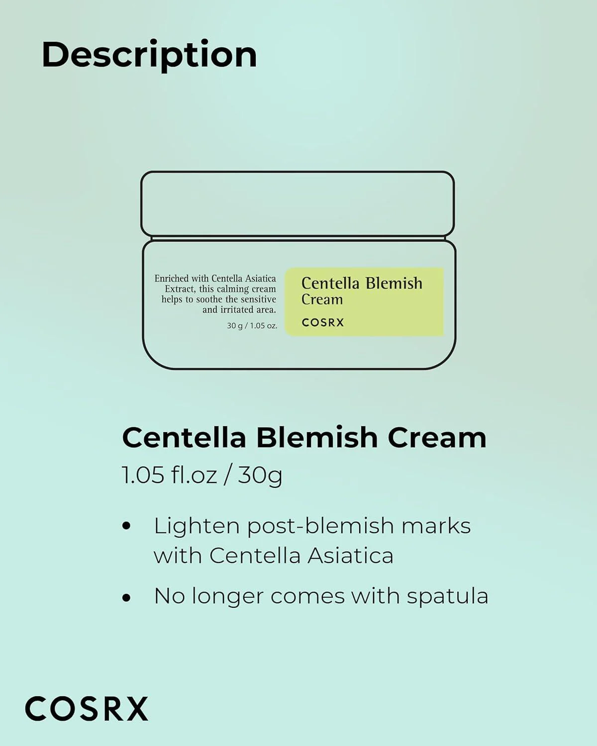 Cosrx Centella Blemish Cream 30ml - Image 12