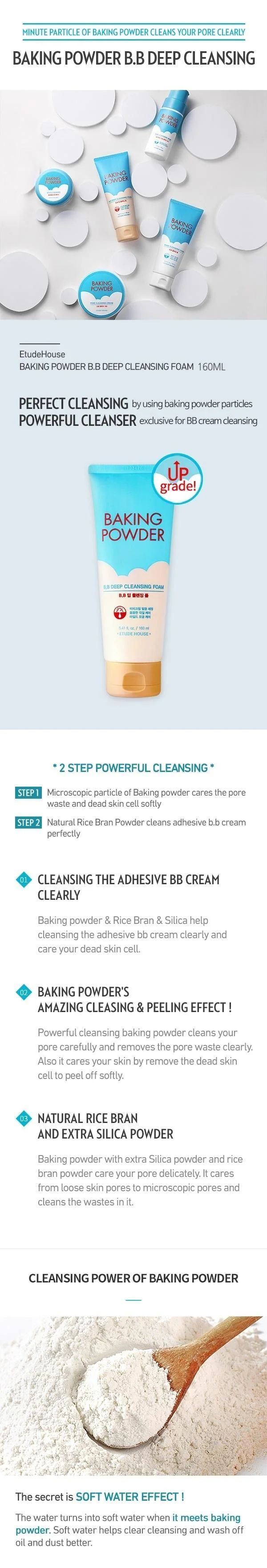 EtudeHouse Baking Powder B.B Deep Cleansing Foam 160ml - Image 3