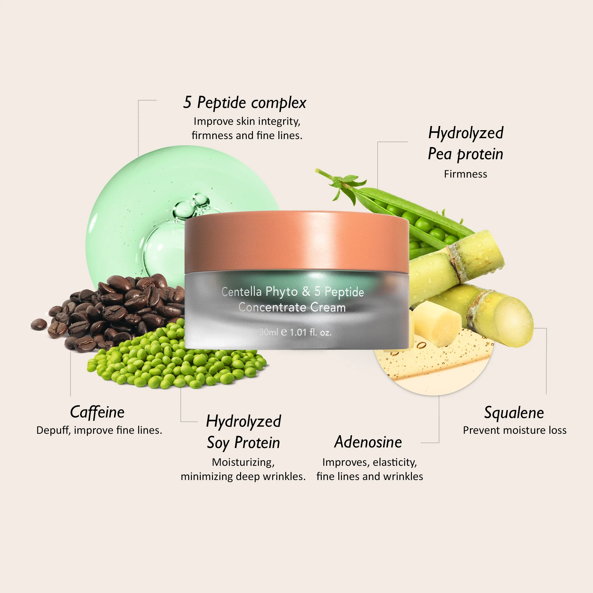 haruharuwonder Centella Phyto & 5 Peptide Concentrate Cream - 3Size - Image 14