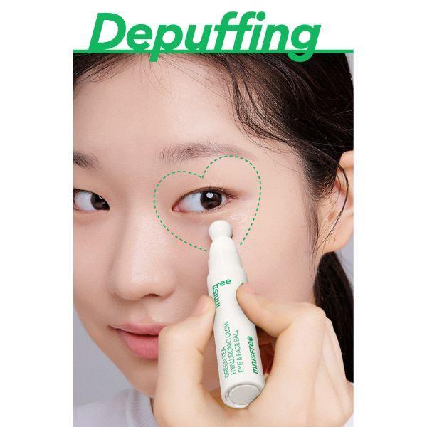 Innisfree Green Tea Hyaluronic Glow Eye & Faceball 10ml - Image 7