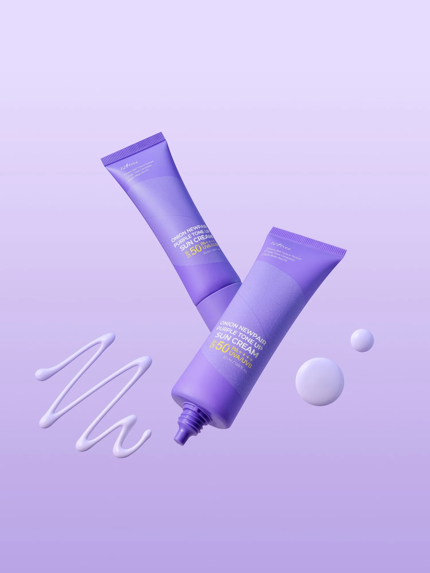 Isntree Onion Newpair Purple Tone Up Sun Cream 50ml - Image 6
