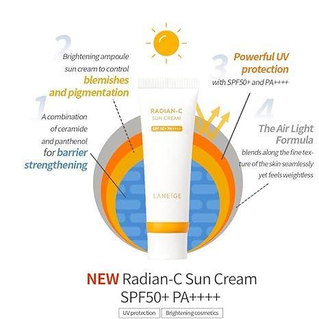Laneige RADIAN-C SUNCREAM 50ml(SPF50+) - Image 9