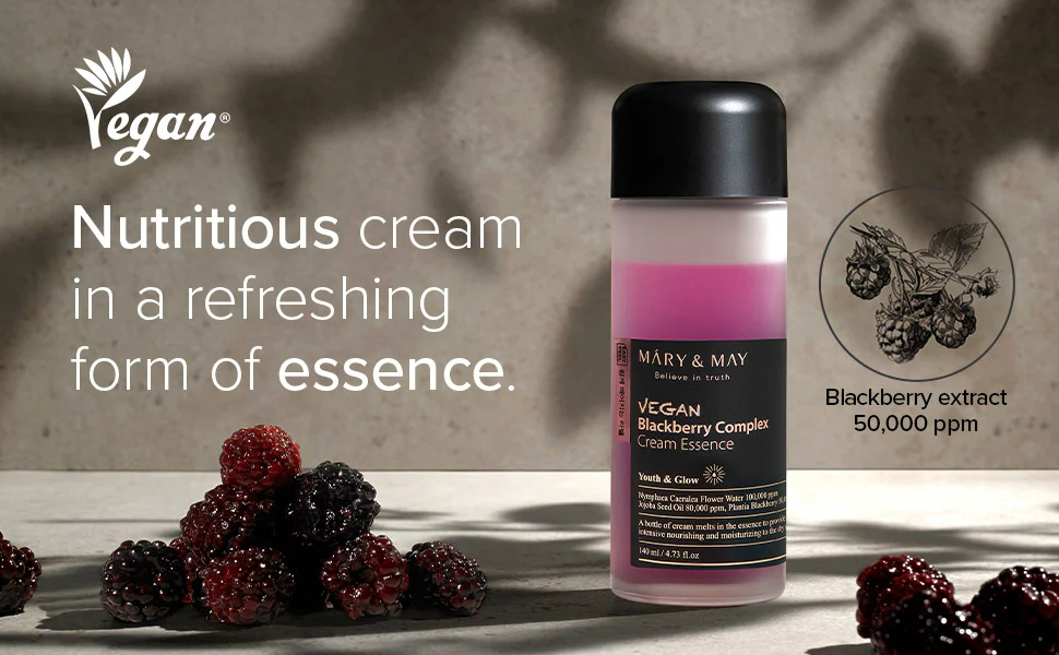 Mary&May Vegan Blackberry Complex Cream Essence 30ml Miniature - Image 4