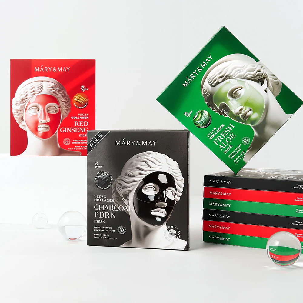 Mary&May Vegan Collagen Fresh Aloe Mask (30g x4) - Image 14