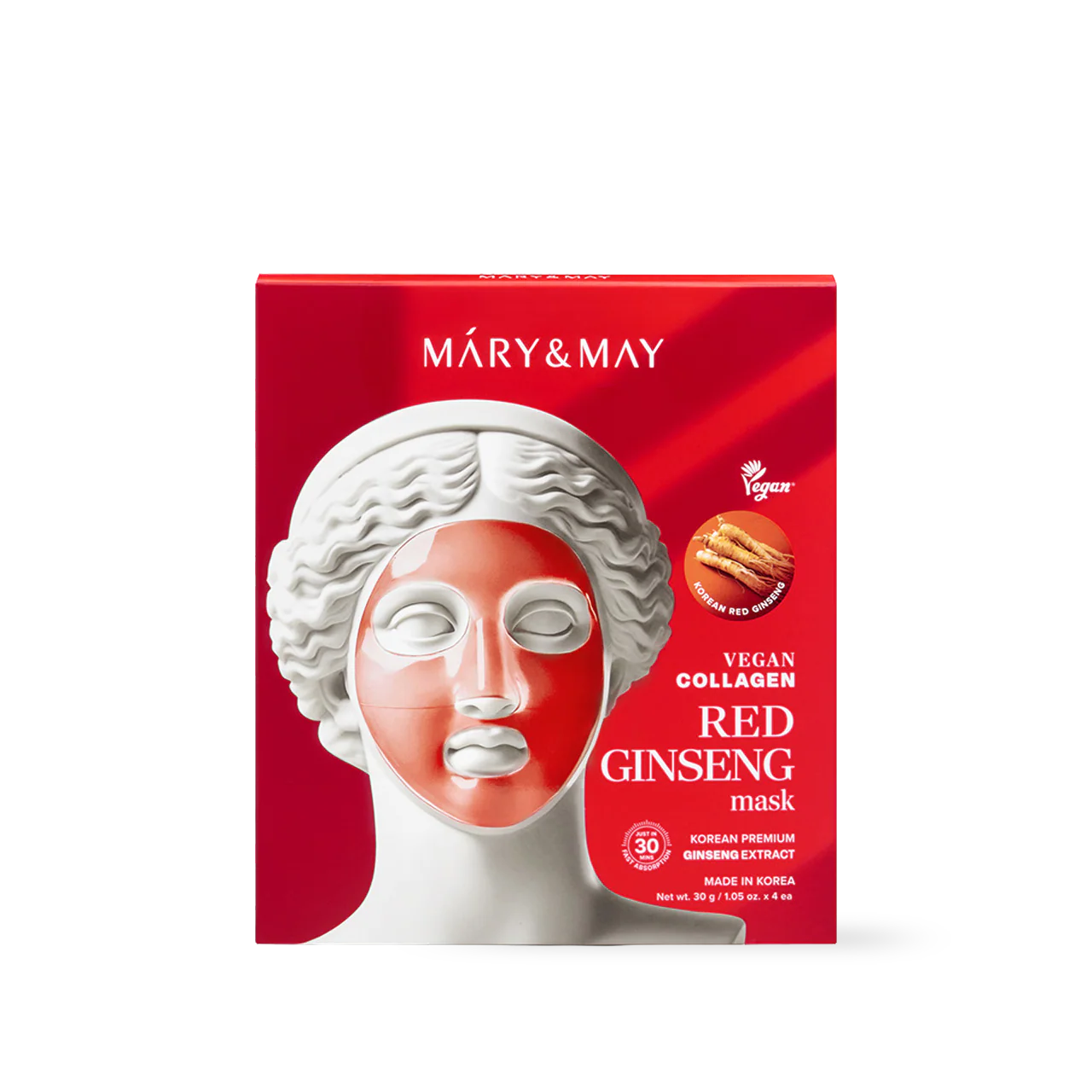 Mary&May Vegan Collagen Red Ginseng Mask (30g x4) - Image 2
