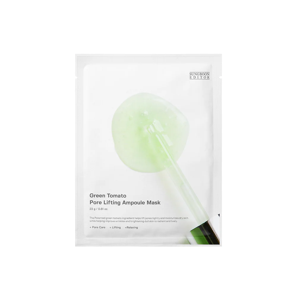 SUNGBOON EDITOR Green Tomato Pore Lifting Ampoule Mask 23g*10pcs - Image 2
