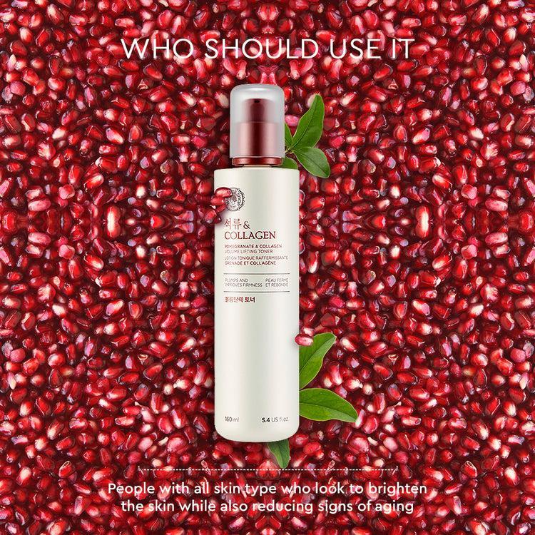 Thefaceshop POMEGRANATE AND COLLAGEN VOLUME LIFTING TONER 160ml - Image 6