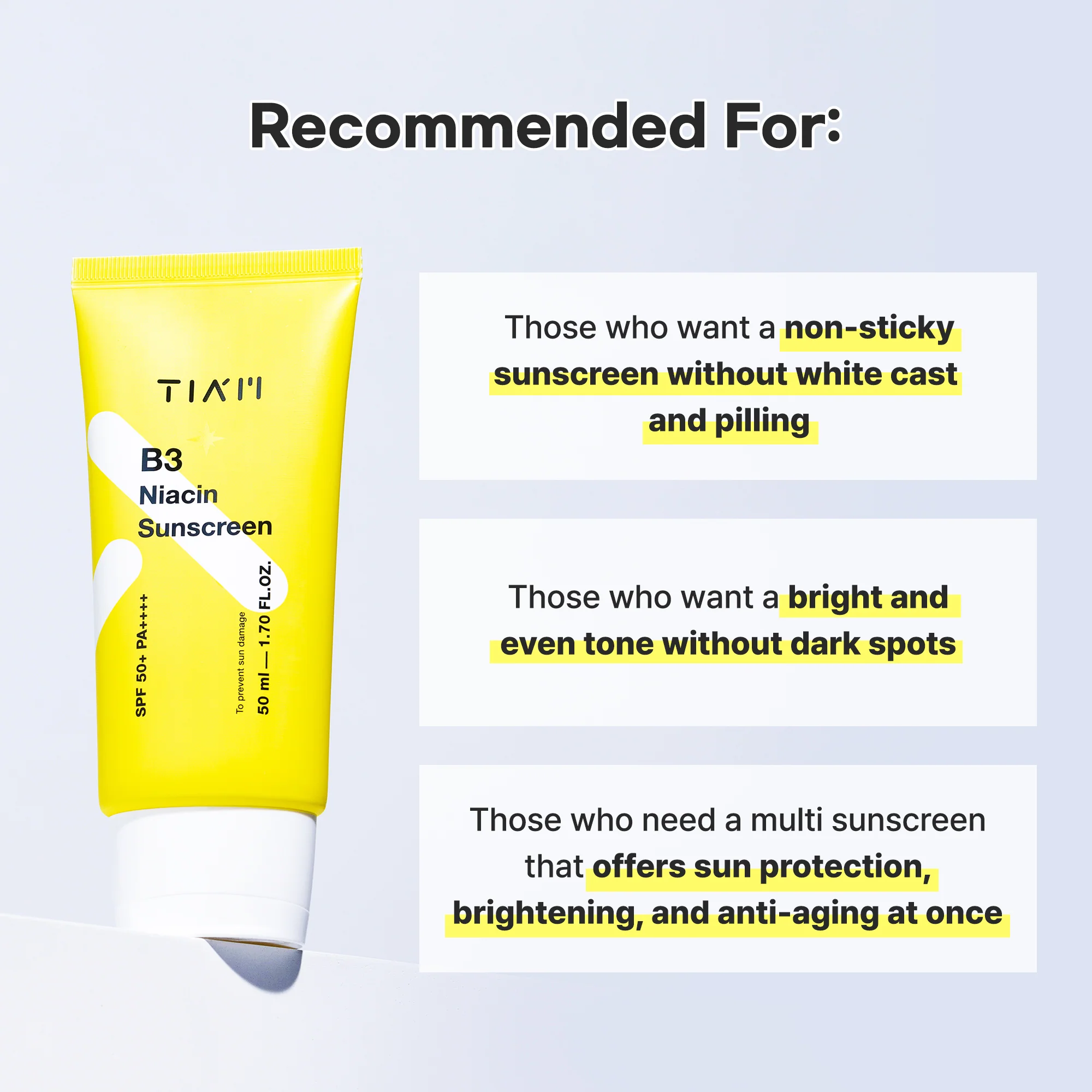 Tiam B3 Niacin Sunscreen 50ml - Image 13