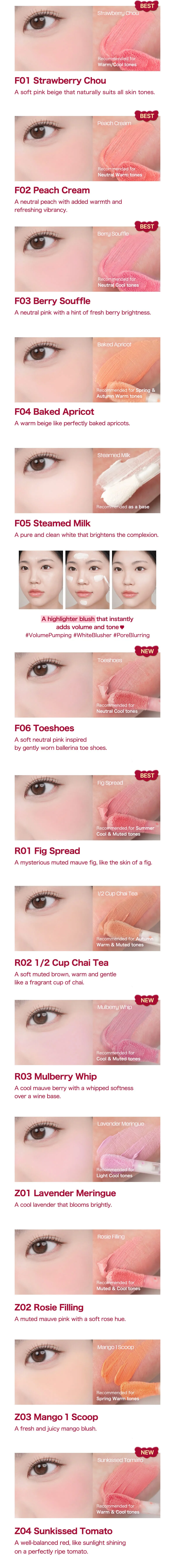 Tiptoe Blurry Puree Blush 5g - 16 Colors - Image 30