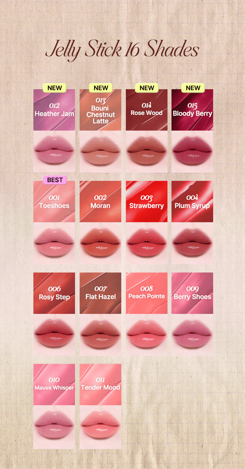 Tiptoe Jelly Stick 3.5g - 14 Colors - Image 27