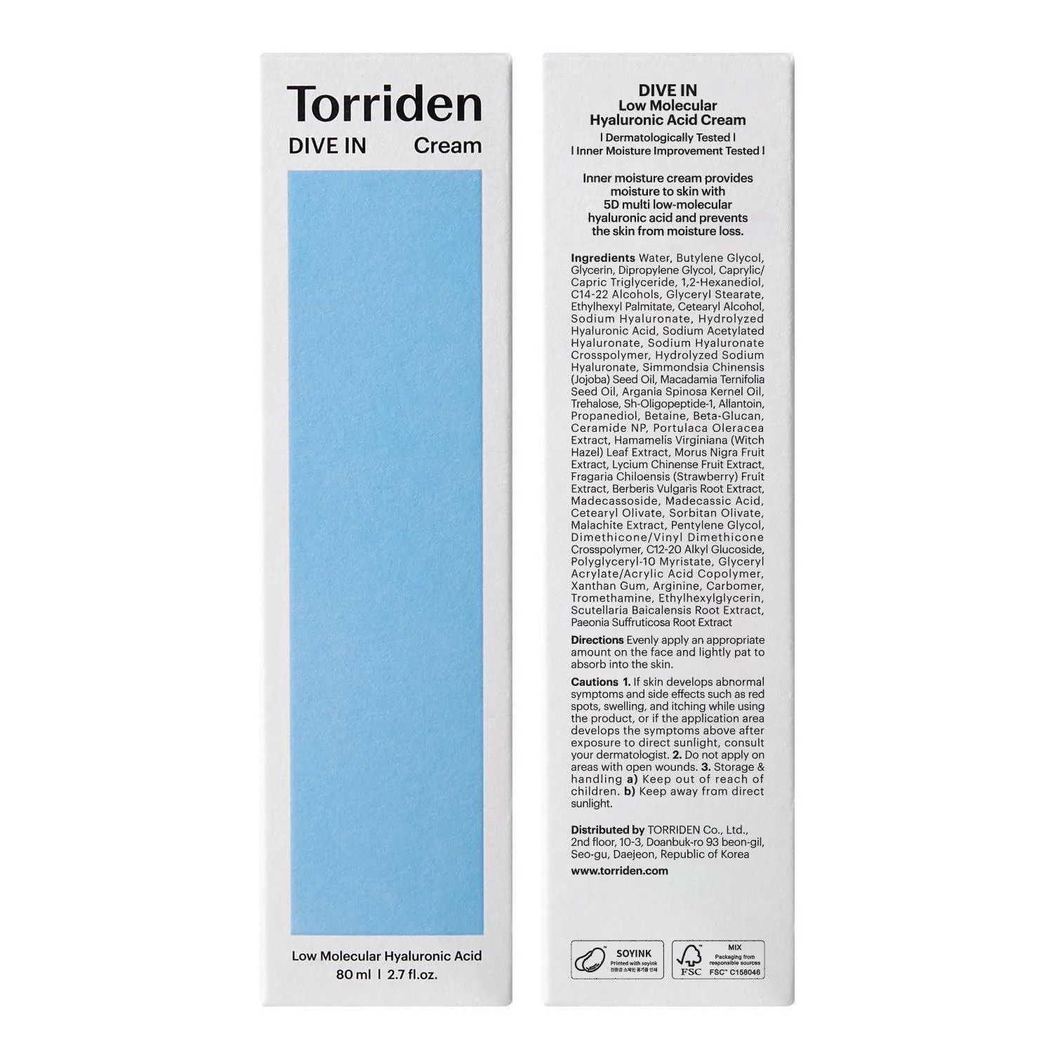 Torriden DIVE IN Low Molecular Hyaluronic Acid Cream 80ml - Image 11