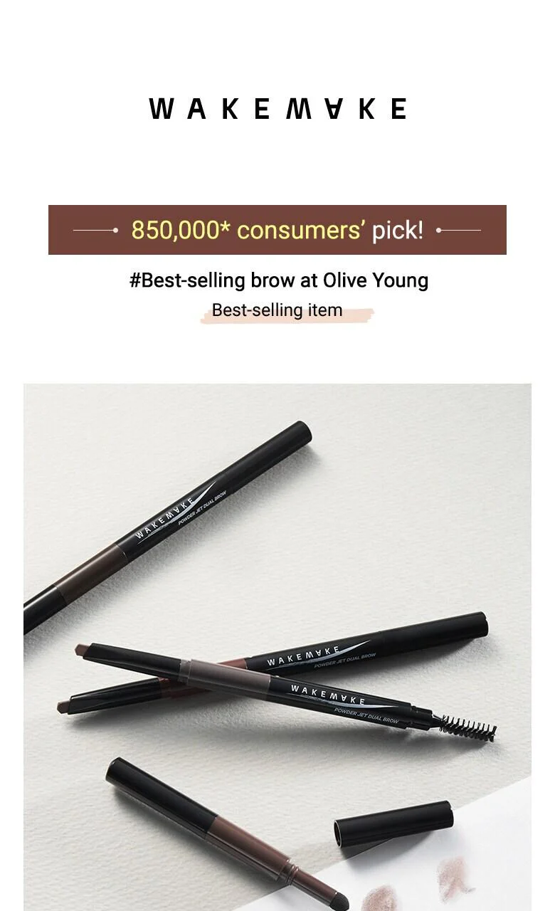 WAKEMAKE Powder Jet Dual Brow 0.75g - #06 Deep Brown - Image 3